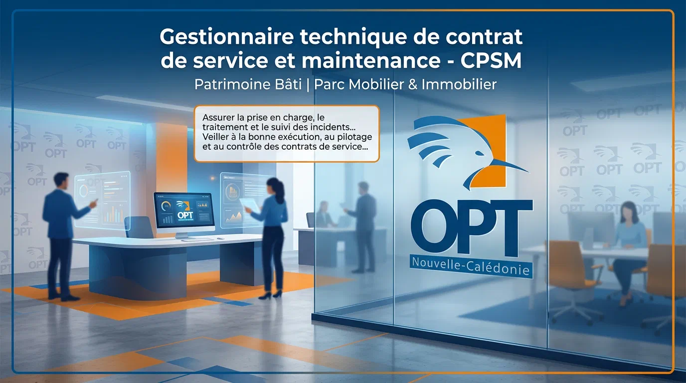 Illustration du poste : Gestionnaire technique de contrat de service et maintenance - CPSM