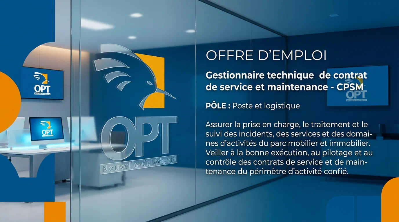 Illustration du poste : Gestionnaire technique de contrat de service et maintenance - CPSM