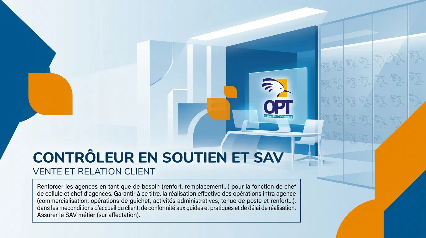 Illustration du poste : Contrôleur en soutien et SAV
