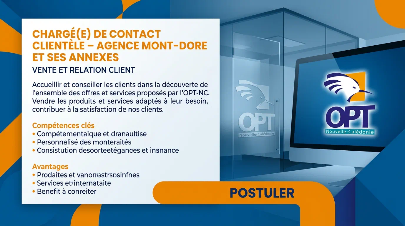 Illustration du poste : Chargé(e) de contact clientèle – Agence Mont-Dore et ses annexes