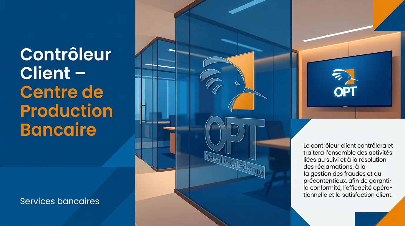Illustration du poste : Contrôleur Client – Centre de Production Bancaire